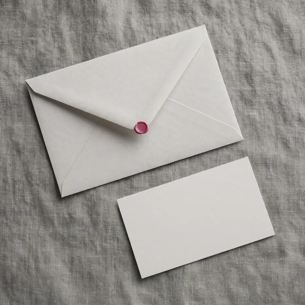 An envelope and a business card